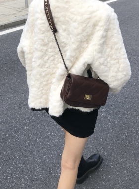 PP自制/秋冬新款菱格链条包小众时尚斜挎小方包潮流胸包女