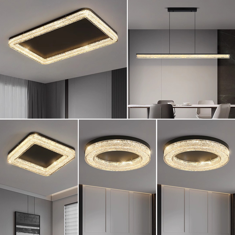客厅吸顶灯长方形卧室轻奢现代简约全光谱护眼灯广东中山灯具组合