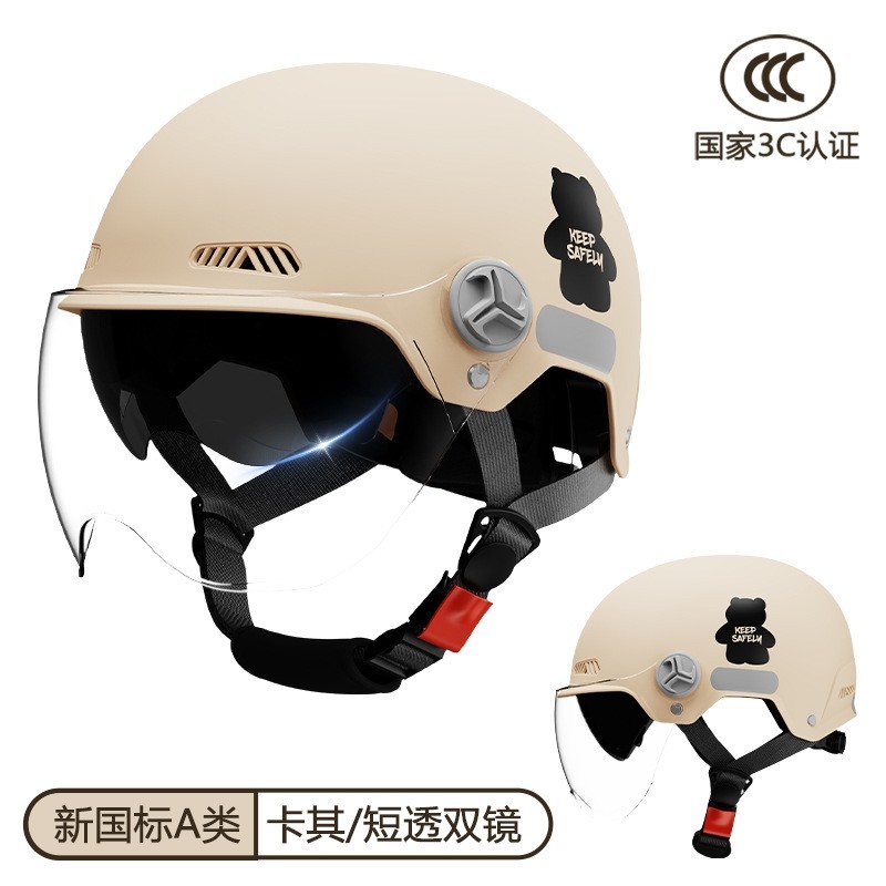 新款潮流新款四季国标3c标准电动车头盔3c认证男女夏季骑行防