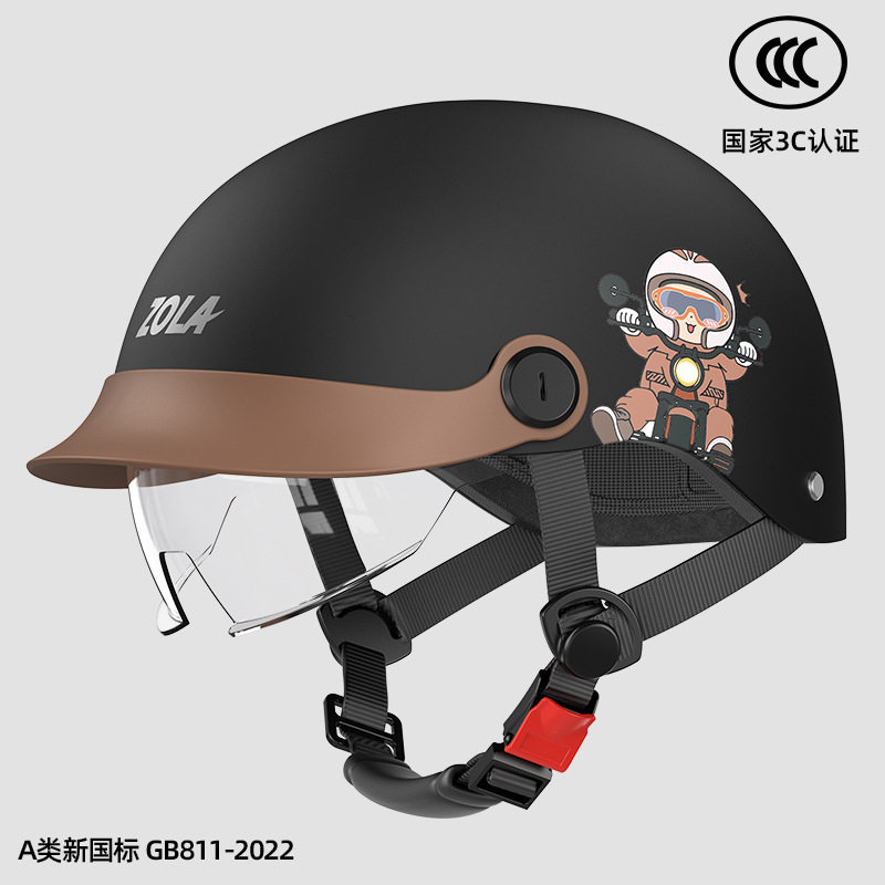 电瓶摩托女遮阳半盔摩托头盔四季