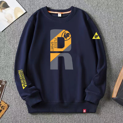 法国大公鸡卫衣男2025常规春秋中国国潮ins 圆领大码高级感外穿