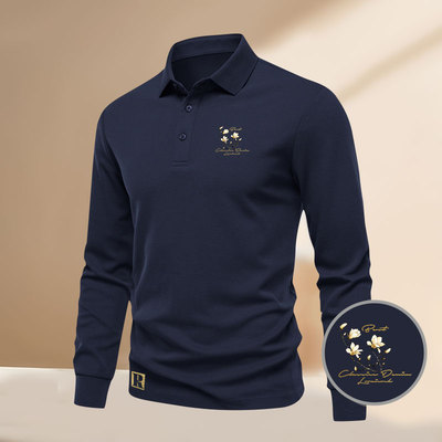2025秋冬新男士POLO翻领休闲T恤