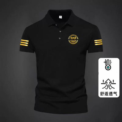 2026夏季上新爆款短袖t恤宽松休闲港风轻奢商务男Polo衫半袖翻领