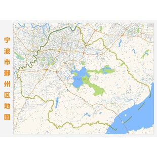 宁波市鄞州区地图路线定制2026 城市街道交通卫星区域划分贴图