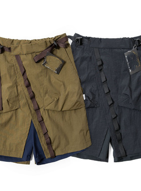 西山好牛COMFY防水机能裤裹身休闲裙裤户外短裤夏季CMF五分裤潮男