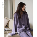 休闲家居服套装 时尚 保暖软绵绵半边绒简约开衫 妮狄娅睡衣女秋冬季