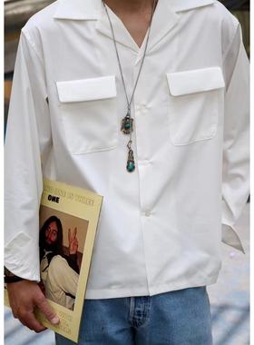 【sale】Bardoc sports shirts古巴领竹纤维白色衬衫衣男女款