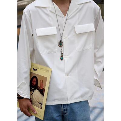 bardoc古巴领长袖美式复古