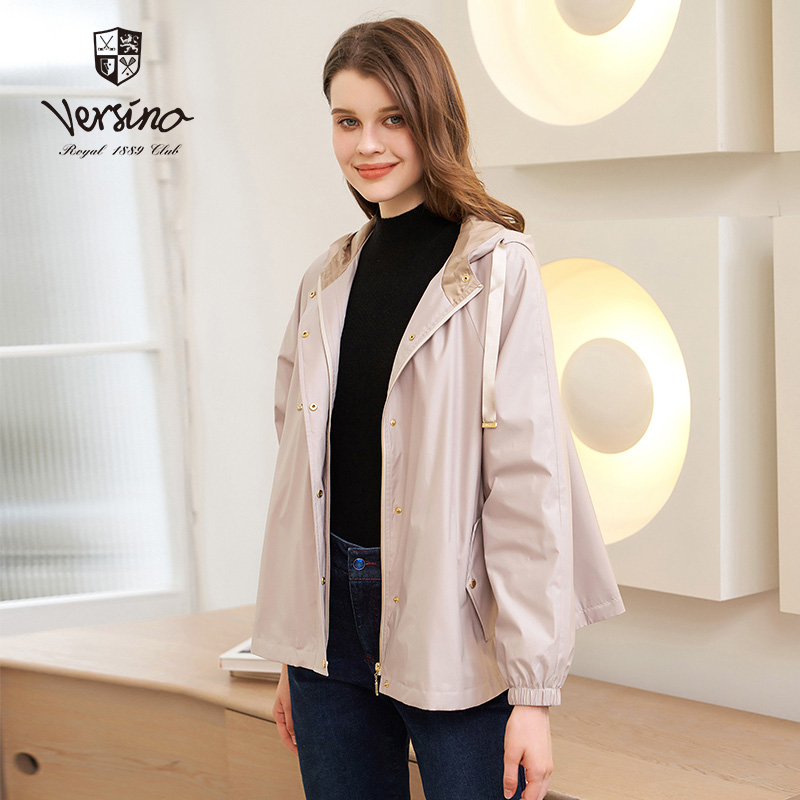 versino/梵思诺百搭连帽夹克外套