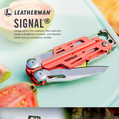 LEATHERMAN美国莱泽曼SIGNAL 烽火石榴红色户外多用战术工具钳