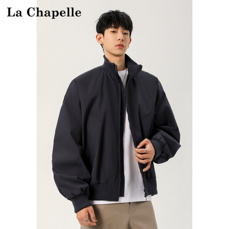 拉夏贝尔美式高街短款飞行员夹克男秋季高级感痞帅百搭棒球服男款