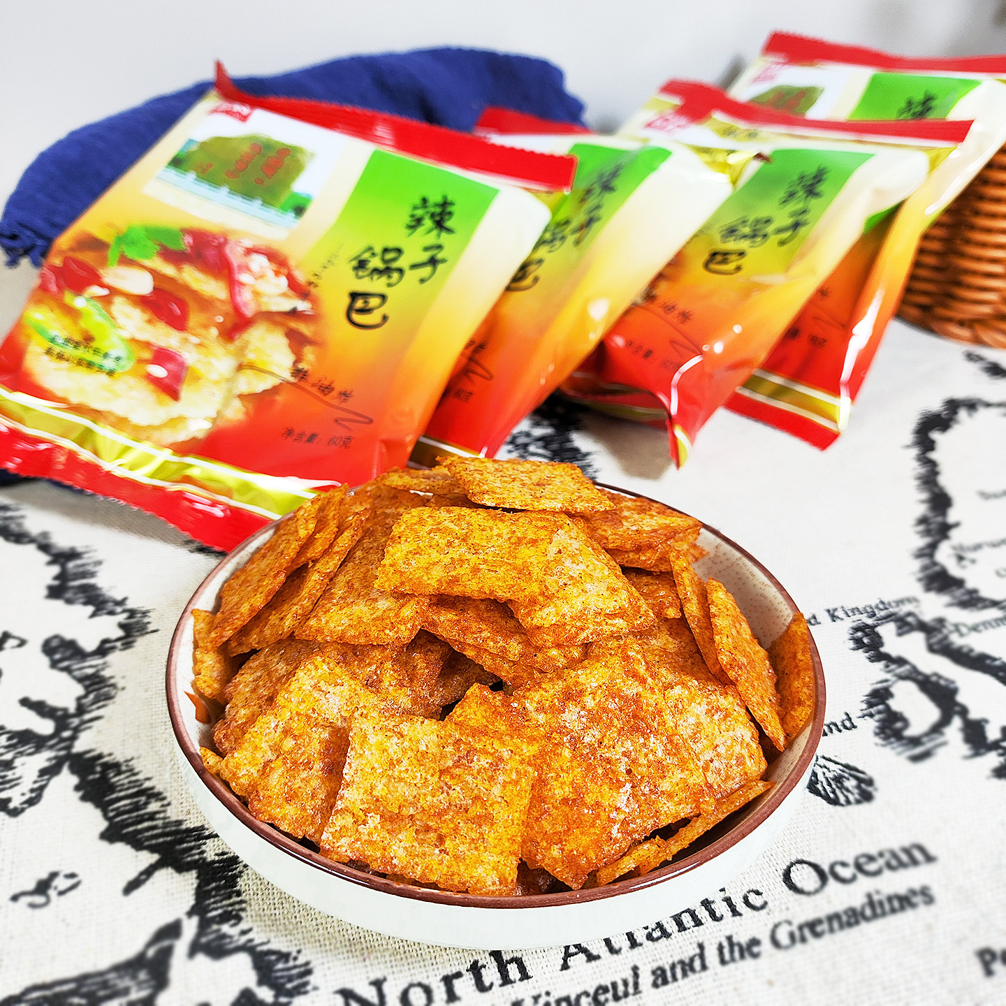 云岭辣子锅巴安徽特产非油炸麻辣味休闲小零食大米锅巴香脆小包装