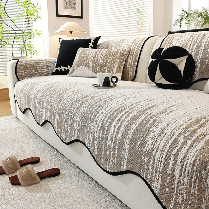 轻奢高级感异形沙发垫冬2026新款四季通用防滑沙发套罩盖布巾毯子,居家布艺,沙发垫,淘宝优惠券,粉丝福利购,淘宝优惠卷