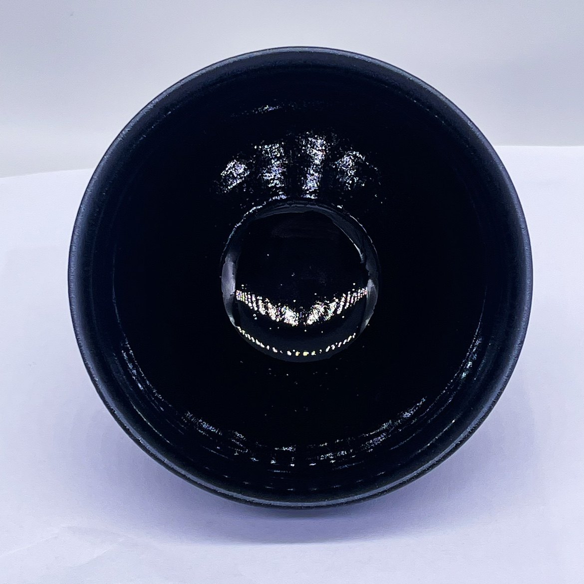 大师手工建盏非遗传承人徐长和乌金束口主人杯原矿釉铁胎柴烧精品