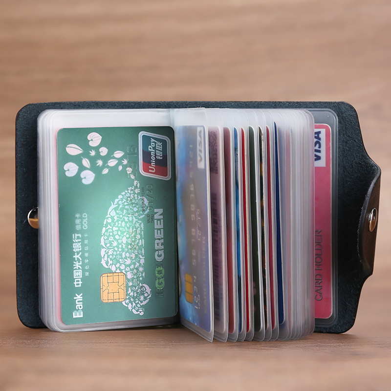 放卡的卡包男真皮精致高档多卡位收纳卡片包超薄大容量卡套女小巧