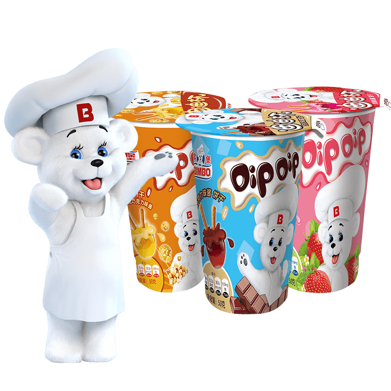 宾堡迪迪杯草莓蓝莓蘸酱手指棒棒酥脆饼干杯装儿童小孩休闲小零食