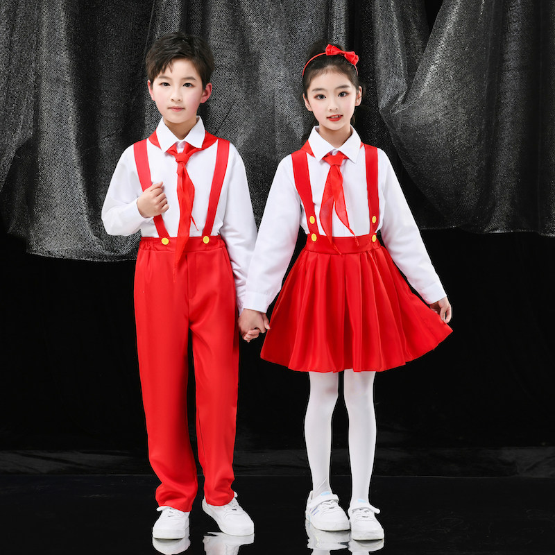 儿童合唱朗诵表演服音乐口才小学儿童演出服