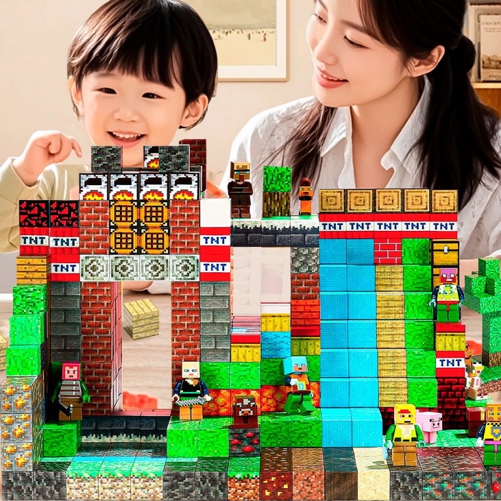 我的世界磁力方块1000块积木磁铁