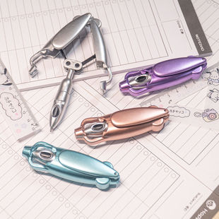 暗藏玄机的笔变形鱿鱼黑科技黑色解压金刚笔圆珠笔中性笔创意学生