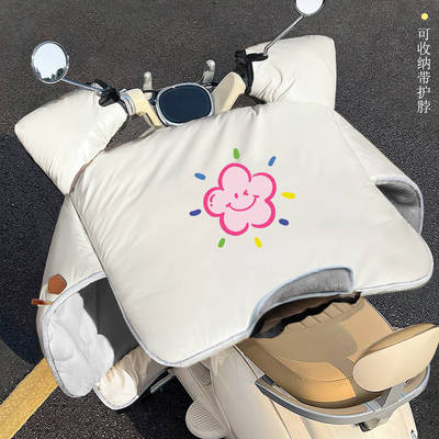 电动车挡风被冬季双面防水加厚护