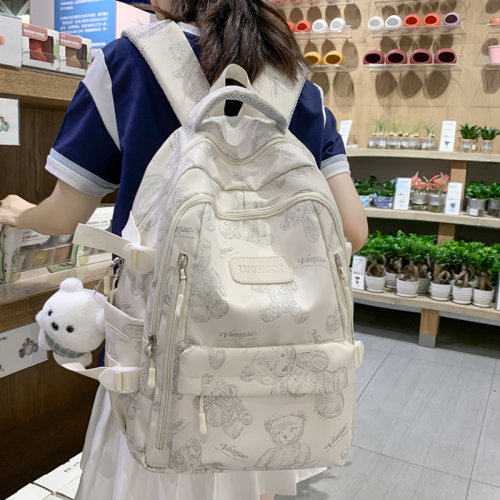 校园女生书包印花大容量双肩包