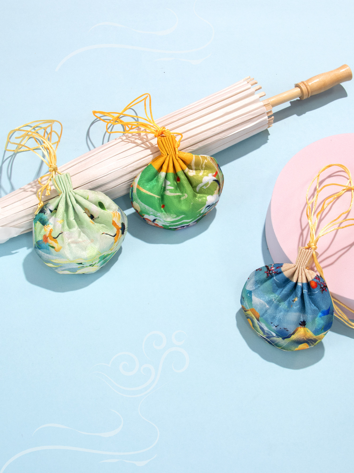NEW DRAGON BOAT FESTIVAL DIGITAL PRINTING SACHET PORTABLE WORMWOOD SACHET MOSQUITO REPELLENT HANFU SACHET LARGE CAPACITY EMPTY BAG CUSTOMIZATION