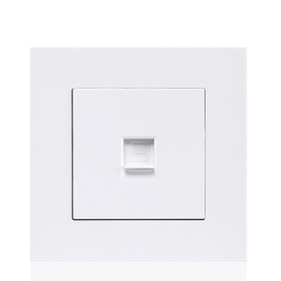 86型暗装家用电脑网络面板插座 酒店白色网线宽带六类接口