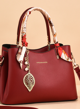 意尔康款妈妈包结婚中年包包大气婆婆婚礼红色斜挎手提包高级感新