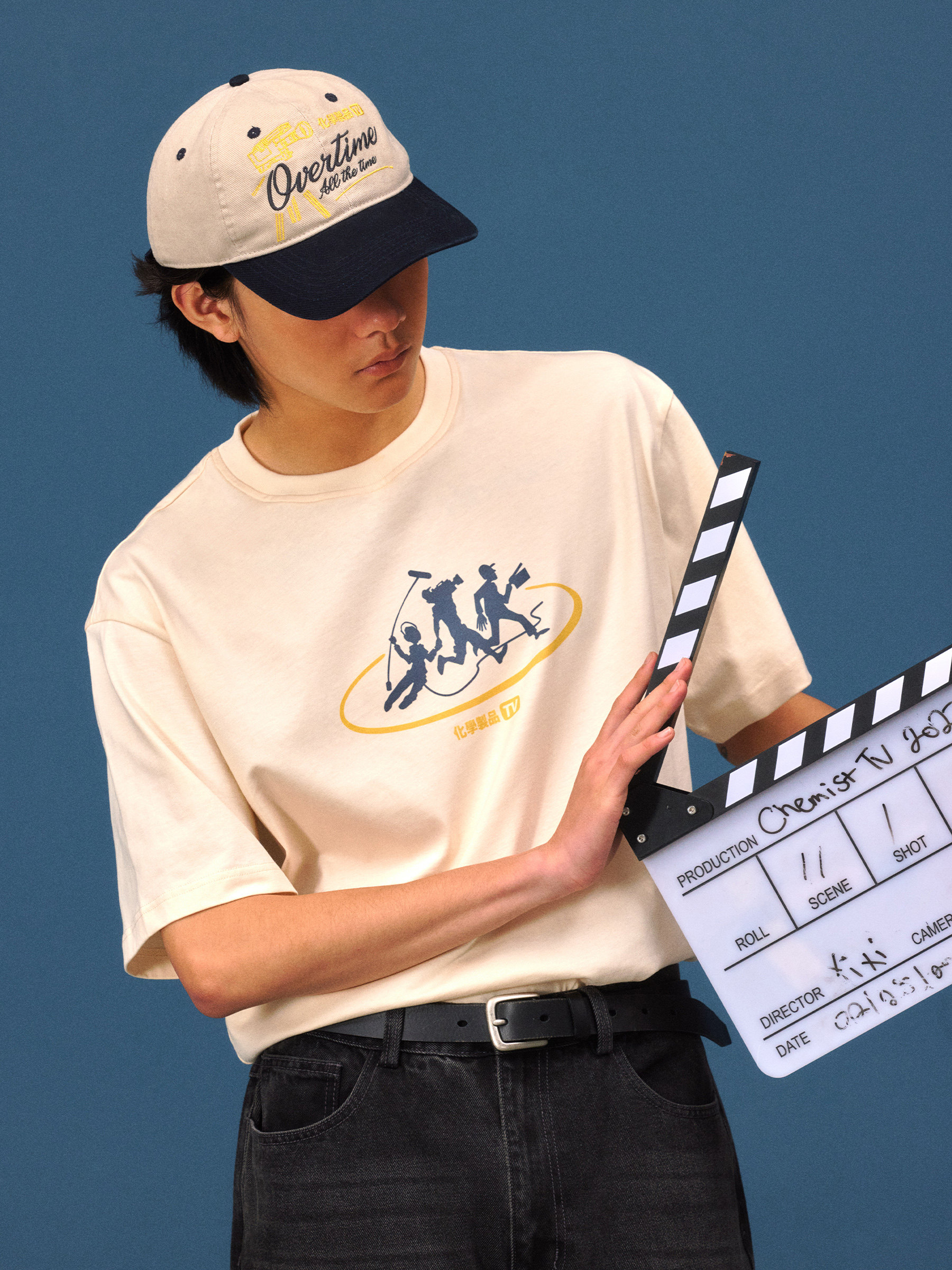 Heavyweight Navy Work T-Shirt: 260g Cotton Fabric - Taobao product photo 4