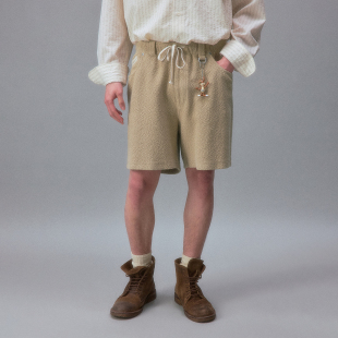 化学制品 毛粒肌理感短裤 P12_KHI CRM_SHORTS 冲绳民宿