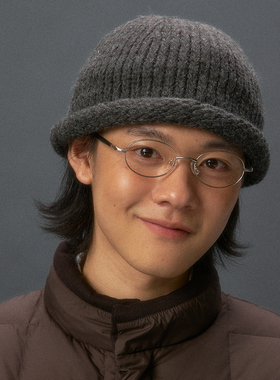 化学制品 花纱卷檐针织帽 C4_DGY_NAV_BEANIE