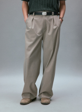 化学制品 皮特的复古条纹直筒西裤 P4_CRM_TAILOREDTROUSERS