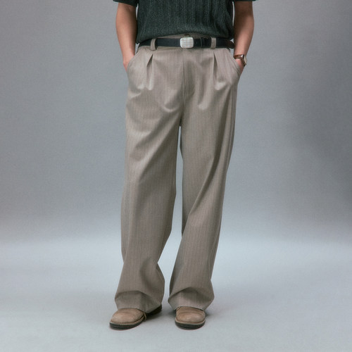 化学制品 皮特的复古条纹直筒西裤 P4_CRM_TAILOREDTROUSERS