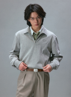 化学制品 干净的绳结领卫衣 H3_GRY/KHI_CREWNECK_360G