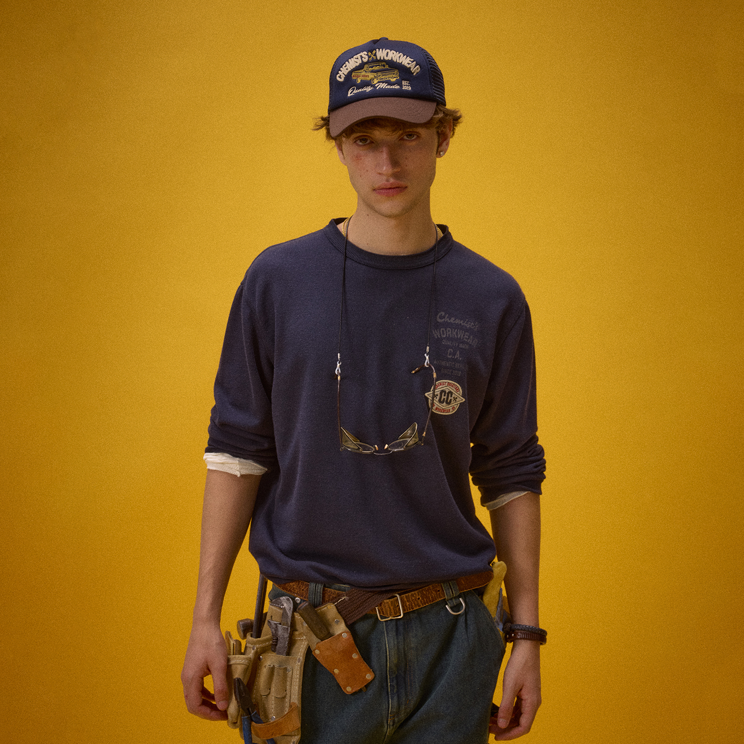 化学制品 工装系列 工装长袖T恤 T4_NVY_GRY_LONGSLEEVES