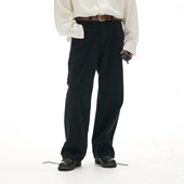 西裤 化学制品 中古感做旧工装 P2_BLK_PANTS