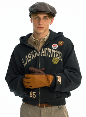 化学制品 阿拉斯加猎鹿人 营地开衫卫衣 H1_BLK_HOODIE_400G