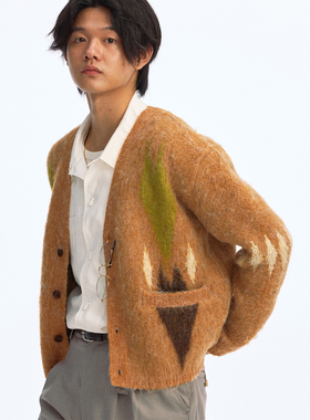 化学制品 老爸衣橱里翻出来的 复古针织开衫 K2_BWN_KNIT