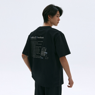 T2_BLK_TSHIRT_310G 化學製品 行为准则刺绣T恤