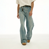 化学制品 P2_BLU_JEANS 宽松水洗牛仔裤 阿姆 八英里