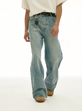 化学制品 阿姆的八英里 宽松水洗牛仔裤 P2_BLU_JEANS