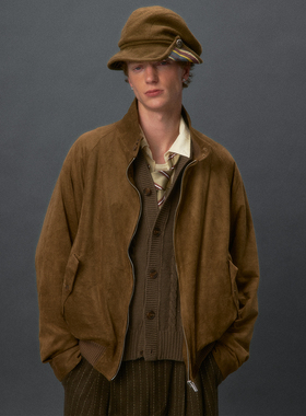 化学制品 波士顿 麂皮哈灵顿夹克 J5_BWN_HARRINGTONJACKET