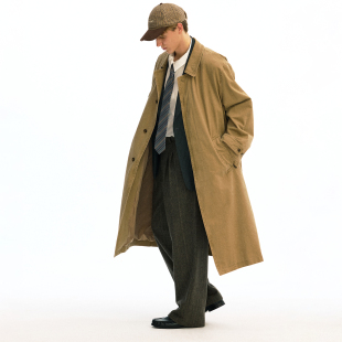 化学制品 J11_KHI_COAT 中古感卡其气质风衣