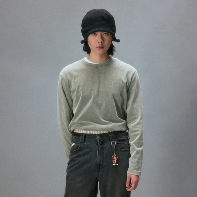 化学制品 中古感基础长袖T恤  T3_BLU/GRN_LONGSLEEVES_230G