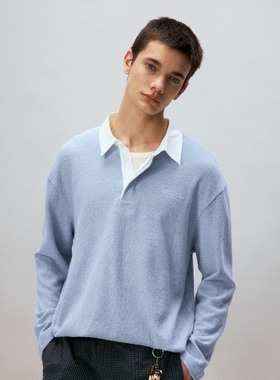 化学制品 舒服的蛋糕触感长袖Polo衫  S5_YLW_POLO_250G