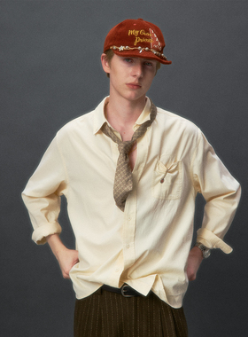 化学制品 德普的基础水洗衬衫  S2_NVY/WHT_SHIRT