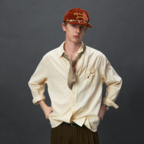 化学制品 德普的基础水洗衬衫  S2_NVY/WHT_SHIRT