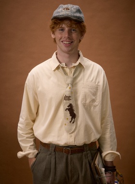 化学制品 牧场动物钩针领带A_BLU/KHI_TIE