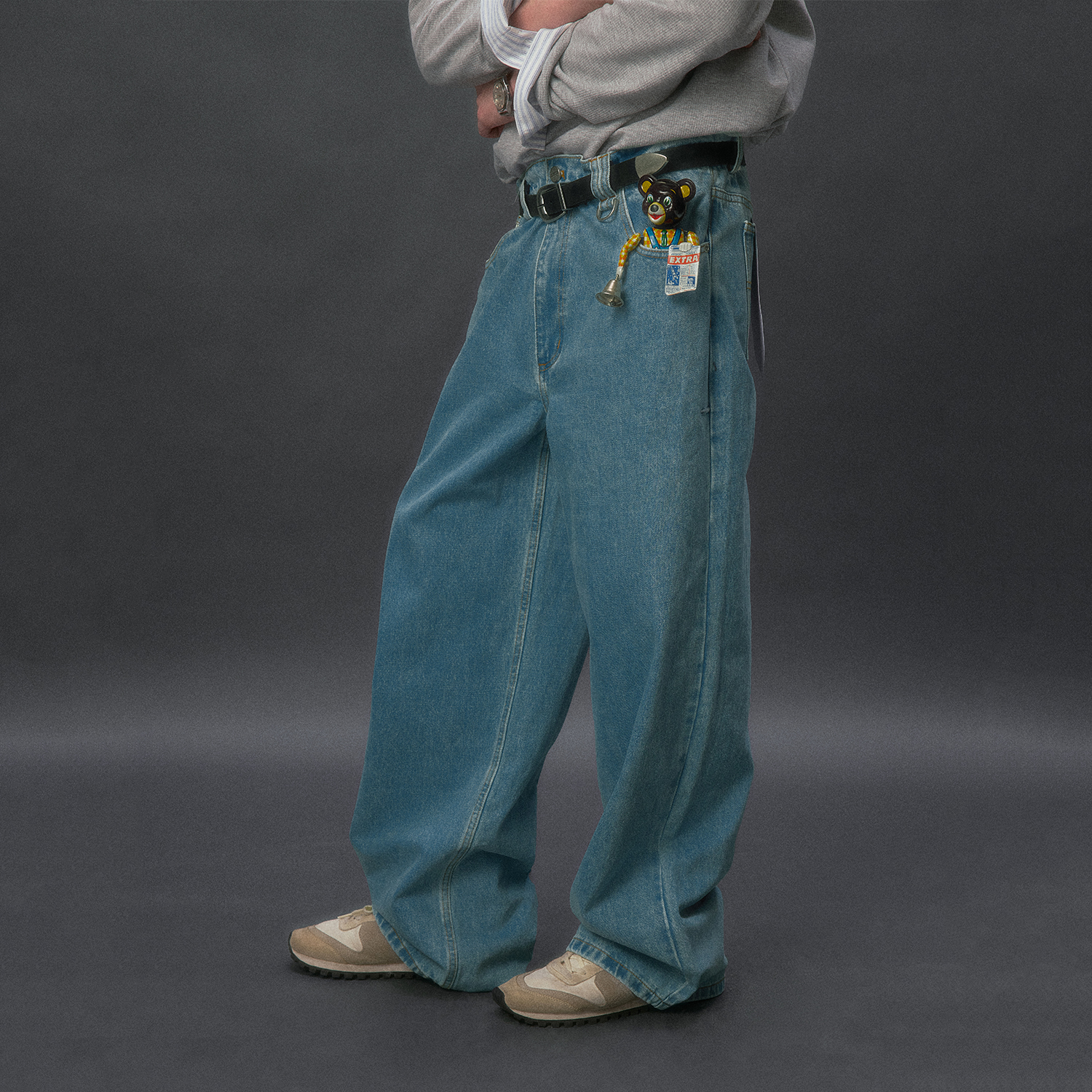 化学制品 90s 基础直筒牛仔裤  P2_GRY/BLU/WHT_JEANS