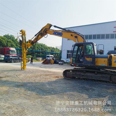 挖机改地钉螺旋钻机 桩架式挖改光伏打桩机 施工稳定 易安装